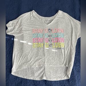 Golden girls stay golden crop top.  Thin, gray size XL (16-18)
